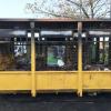 The damaged recycling bank in Cleator Moor